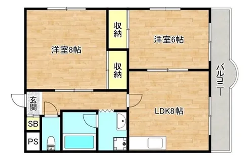 サンハイツ高井田【5階】の間取り