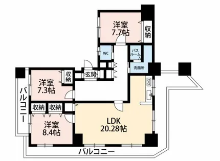 ARDEA(アルデア)【1903号室】の間取り