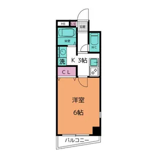 レーベン新城【4階】の間取り