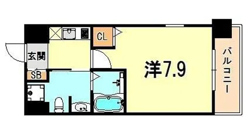 アーバングリーン兵庫ステーションフロント【8階】の間取り