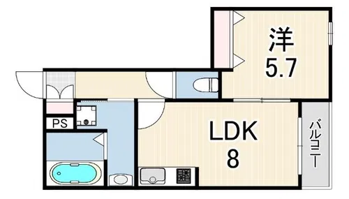 フェリシア六番町【3階】の間取り