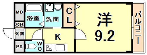 ソレイユ上甲子園【2階】の間取り