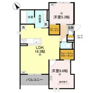 ENCHANTE大久保駅前【2階】の間取り