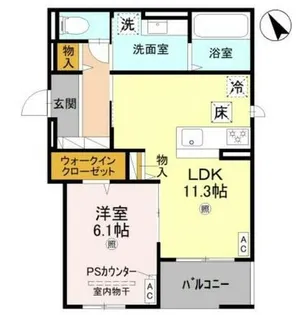 ENCHANTE大久保駅前【1階】の間取り