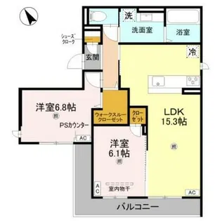 ENCHANTE大久保駅前【2階】の間取り