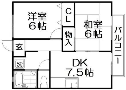 コスモコート東【2階】の間取り