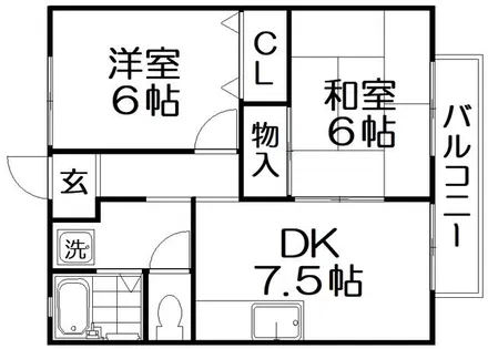 コスモコート東【2階】の間取り