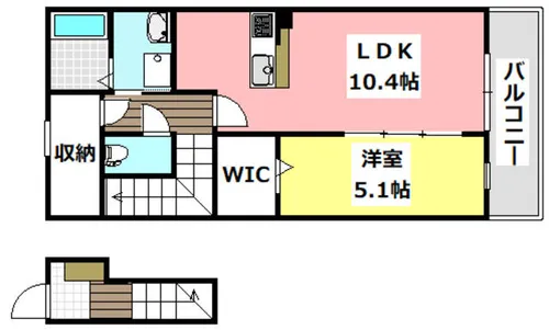 グランデージ雅【2階】の間取り