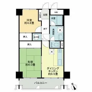 ライオンズマンション久留米【5階】の間取り