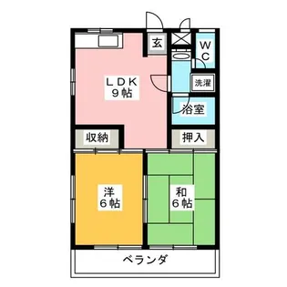 2LDKの間取り画像