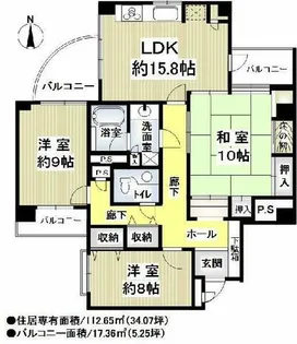 KBコンフォート三条【4階】の間取り