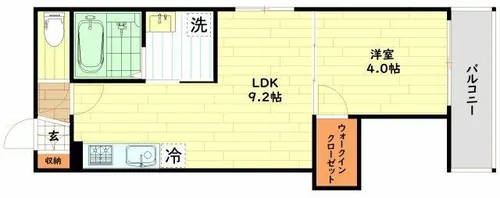 1LDKの間取り画像