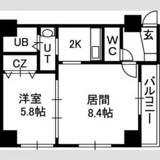 willDo北24条【1005号室】の間取り