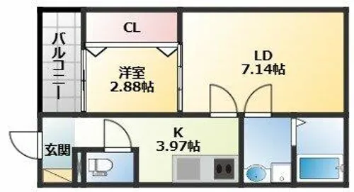 F style天美東8丁目【3階】の間取り