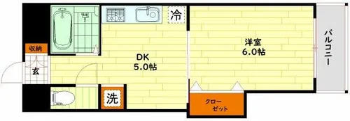 ローズコーポ天満東【7階】の間取り