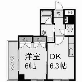 ガーディアン千代田【4階】の間取り