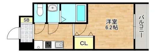 グランパシフィック今里南【6階】の間取り
