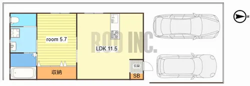 オレンジベース広畑北野【101号室】の間取り