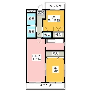 ニューリバーⅡ【3階】の間取り