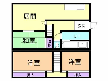 北海道室蘭市白鳥台2丁目【一戸建】の間取り