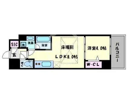 アーバネックス西天満【2階】の間取り