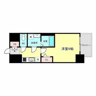 エスリード難波AGREA【15階】の間取り