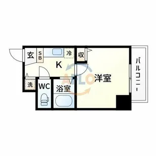 U-ro新大阪【3階】の間取り