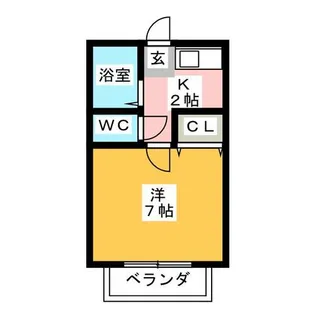 グレーンパーク西一社【1階】の間取り