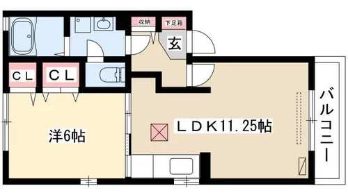ウィルモア開平【2階】の間取り