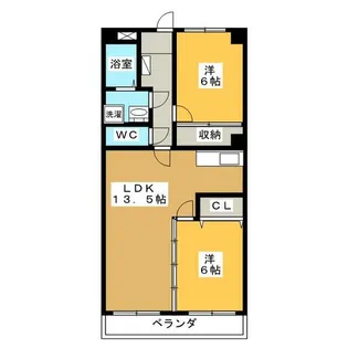 宮地興産ビル【7階】の間取り