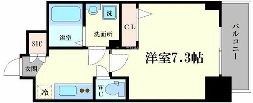 ファーストフィオーレ九条Ⅲ【4階】の間取り