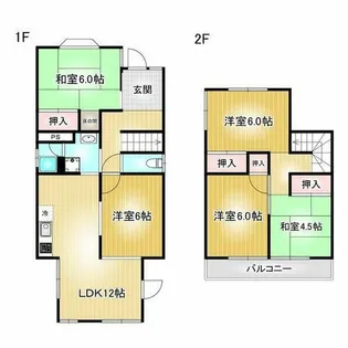 愛知県名古屋市天白区池場3丁目【一戸建】の間取り