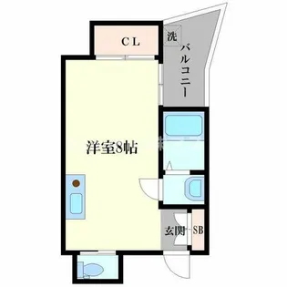 エルミタージュ難波南Ⅱ【5階】の間取り