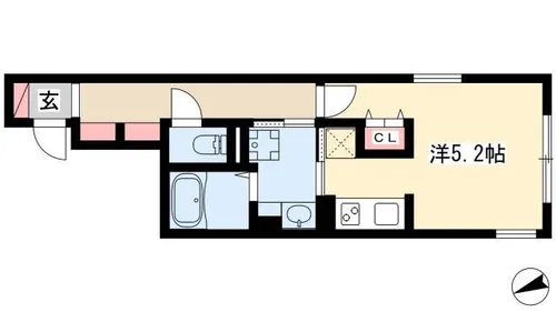 LUORE城西【0201号室】の間取り