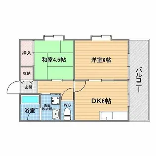 ミツワレジデンス【2階】の間取り