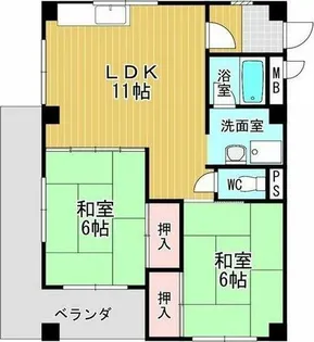 レジデンス細米【2階】の間取り