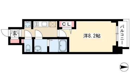 プレサンス広小路通パルス【0501号室】の間取り