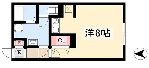 クレストタップ名古屋ウエスト【409号室】の間取り