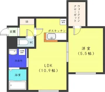 KOKOMO南8条【2階】の間取り