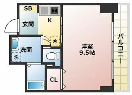 ウィスタリア京橋【5階】の間取り