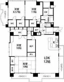 Cent Bouno【9階】の間取り