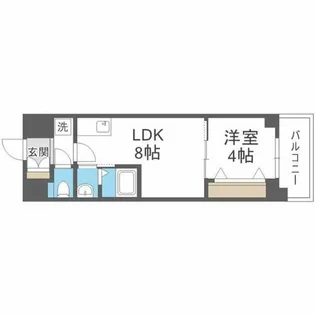 MAXIV CROS 江坂【4階】の間取り