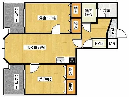 マンション・タイラ【803号室】の間取り