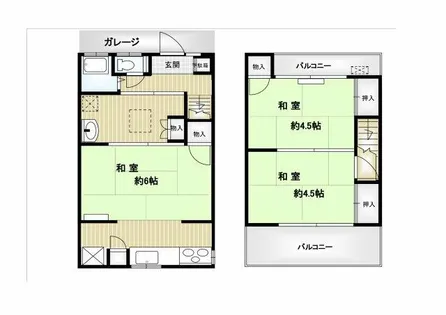 兵庫県川西市栄町【テラスハウス】の間取り