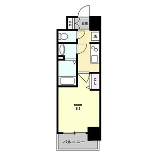 プレサンス大国町ブライス【13階】の間取り