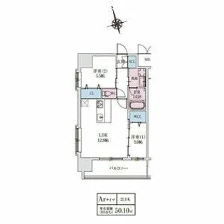 スプランディッドライズ新大阪ノース【7階】の間取り