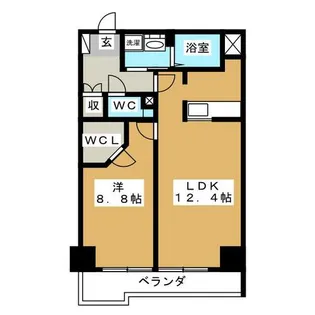 パークアクシス丸の内【9階】の間取り