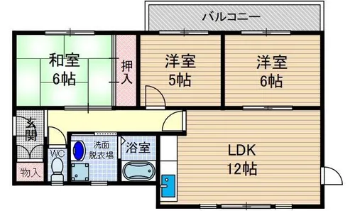 フレア五十鈴【3階】の間取り