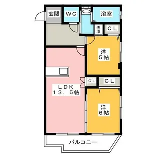 マンション雅【2階】の間取り