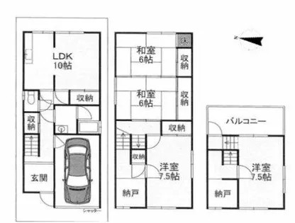 大阪府堺市中区陶器北【一戸建】の間取り